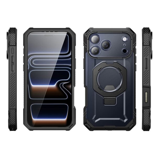 Supcase UB Grip Pro iPhone 17 Pro Max hoesje met Screenprotector en MagSafe - Zwart Transparant - Afbeelding 2