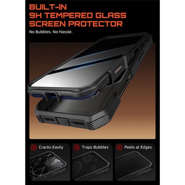 Supcase UB Grip Pro iPhone 17 Pro hoesje met Screenprotector en MagSafe - Zwart Transparant - Afbeelding 11
