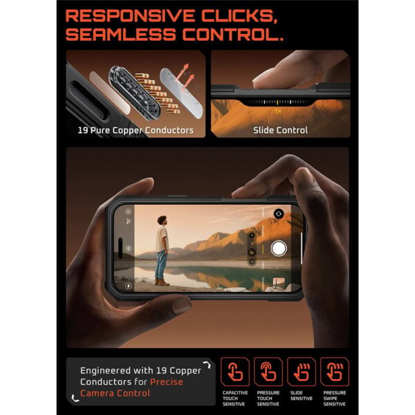 Supcase UB Grip Pro iPhone 17 Pro hoesje met Screenprotector en MagSafe - Zwart Transparant - Afbeelding 9