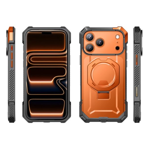 Supcase UB Grip hoesje geschikt voor iPhone 17 Pro Max met MagSafe - Oranje Transparant - Afbeelding 2