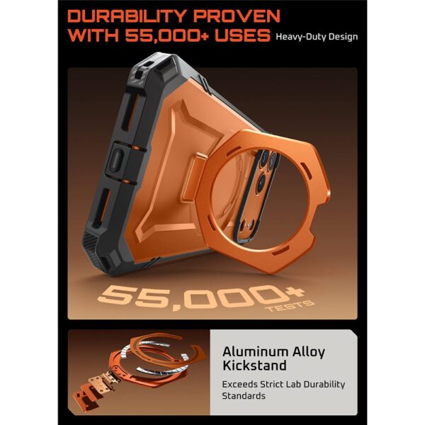 Supcase UB Grip hoesje geschikt voor iPhone 17 Pro Max met MagSafe - Oranje Transparant - Afbeelding 7