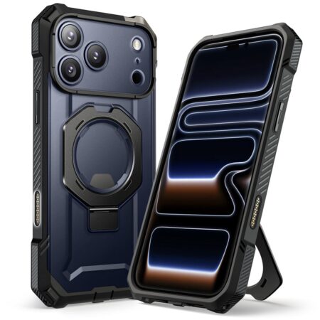 Supcase UB Grip hoesje geschikt voor iPhone 17 Pro Max met MagSafe – Zwart Transparant