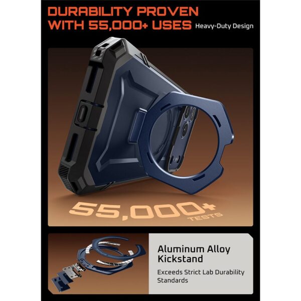 Supcase UB Grip hoesje geschikt voor iPhone 17 Pro met MagSafe - Blauw - Afbeelding 7