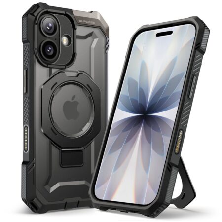 Supcase UB Grip hoesje geschikt voor iPhone 17 met MagSafe – Zwart Transparant