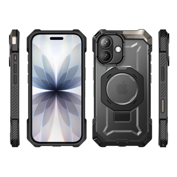 Supcase UB Grip hoesje geschikt voor iPhone 17 met MagSafe - Zwart Transparant - Afbeelding 2