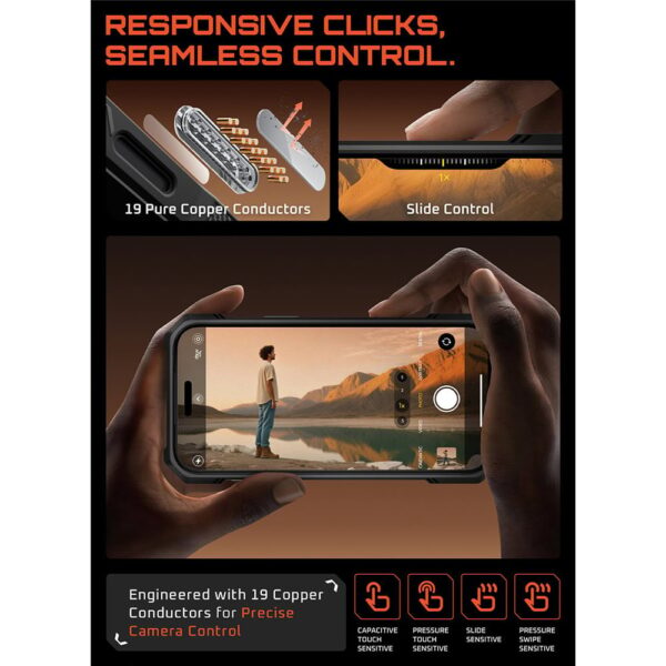 Supcase UB Grip hoesje geschikt voor iPhone 17 met MagSafe - Zwart Transparant - Afbeelding 9