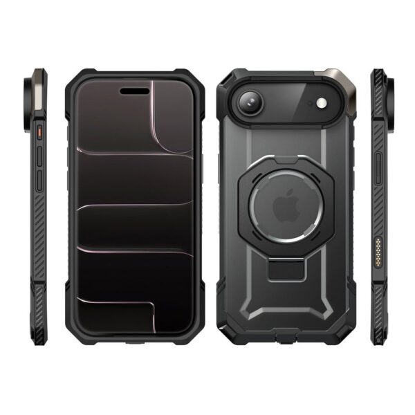 Supcase UB Grip case suitable for iPhone Air with MagSafe - Black Transparent - Image 2
