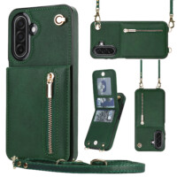 Solidenz Fashion Portemonnee hoesje met koord Samsung Galaxy A17 – Groen