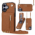 variatie Solidenz Fashion Wallet case with cord iPhone 17 – Brown