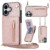 variatie Solidenz Fashion Wallet Case with Drawstring iPhone 17 – Rose Gold