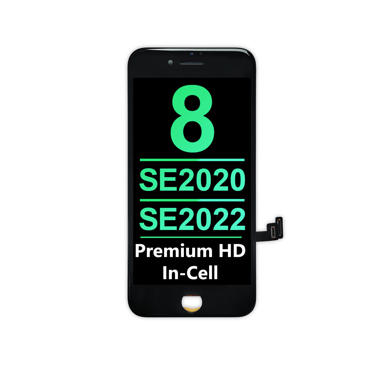 Premium+ LCD met Metalen schild – iPhone SE / 8 – Black