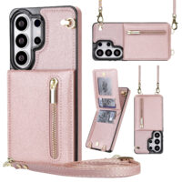 Solidenz Fashion Portemonnee hoesje met koord Samsung Galaxy S26 Ultra – Roségoud
