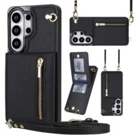 Solidenz Fashion Wallet case with lanyard Samsung Galaxy S26 Ultra – Black