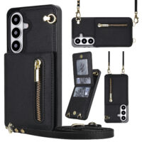 Solidenz Fashion Wallet case with lanyard Samsung Galaxy S26 Plus – Black