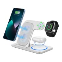 WiWU 3-in-1 Draadloze oplader – Wireless charger Wi-W020 – Wit