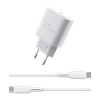 WiWU 30W snellader – USB-C oplader inclusief USB-C Kabel – Wit