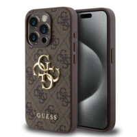 Guess Metal Logo iPhone 15 Pro case – Brown