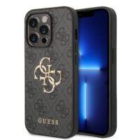 Guess Metal Logo iPhone 15 Pro Max case – Gray