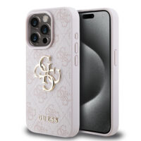 Guess Metal Logo iPhone 15 Pro Max case – Pink