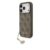 variatie Guess 4G Charm MagSafe Hoesje iPhone 17 Pro – Bruin