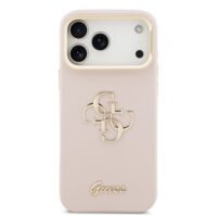 Guess 4G Logo with Camera Stand feature iPhone 17 Pro Max case – Pink