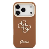 Guess 4G Logo met Camerastand functie iPhone 17 Pro hoesje – Bruin