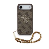 Guess 4G Metal Logo iPhone Air hoesje – Met Polskoord – Bruin
