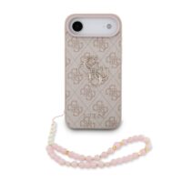 Guess 4G Metal Logo iPhone Air case – With Wrist Strap – Pink