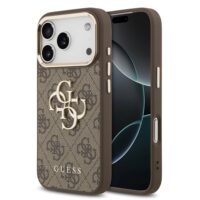 Guess 4G Metal Logo iPhone 17 Pro Max hoesje – Bruin