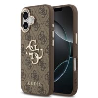 Guess 4G Metal Logo iPhone 17 hoesje – Bruin