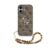 variatie Guess 4G Metal Logo iPhone 17 case – With Wrist Strap – Brown
