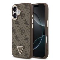 Guess 4G Triangle Logo iPhone 17 hoesje met MagSafe – Bruin