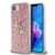 variatie Guess Glitter 4G Metal Logo iPhone 16e hoesje – Roze
