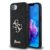 variatie Guess Glitter 4G Metal Logo iPhone 16e hoesje – Zwart