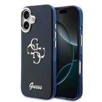 Guess IML 4G Script Metal Logo Case iPhone 17 – Blue
