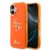 variatie Guess IML 4G Script Metal Logo Hoesje iPhone 17 – Oranje