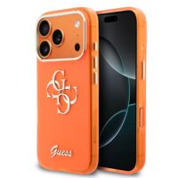 Guess IML 4G Script Metal Logo Case iPhone 17 Pro – Orange