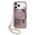 variatie Guess IML Flowers iPhone 17 Pro Max hoesje – Met MagSafe en Koord – Roze
