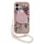 variatie Guess IML Flowers iPhone 17 case – With MagSafe and Cord – Pink