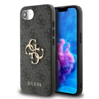Guess Metal Logo iPhone 16th case – Gray