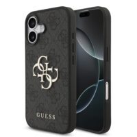 Guess PU 4G Metal Logo Case iPhone 17 – Gray
