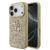 variatie Guess PU Fixed Glitter 4G Metal Frame Case iPhone 17 Pro – Gold