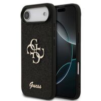 Guess PU Glitter 4G Metal Logo iPhone Air Case – Black