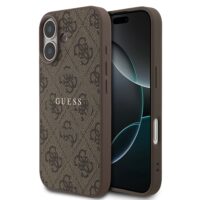 Guess PU Leather 4G MagSafe Hoesje iPhone 17 – Bruin
