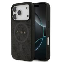 Guess PU Leather 4G MagSafe Case iPhone 17 Pro – Black