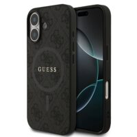 Guess PU Leather 4G MagSafe Case iPhone 17 – Black