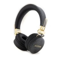 Guess PU Leather 4G Metal Logo Wireless Headphones – Black