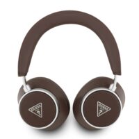 Guess PU Saffiano Triangle Logo ENC Wireless Headphones – Brown