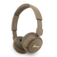 Guess Script Metal Logo Wireless Headphones – Brown