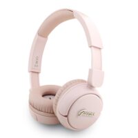 Guess Script Metal Logo Wireless Headphones – Pink